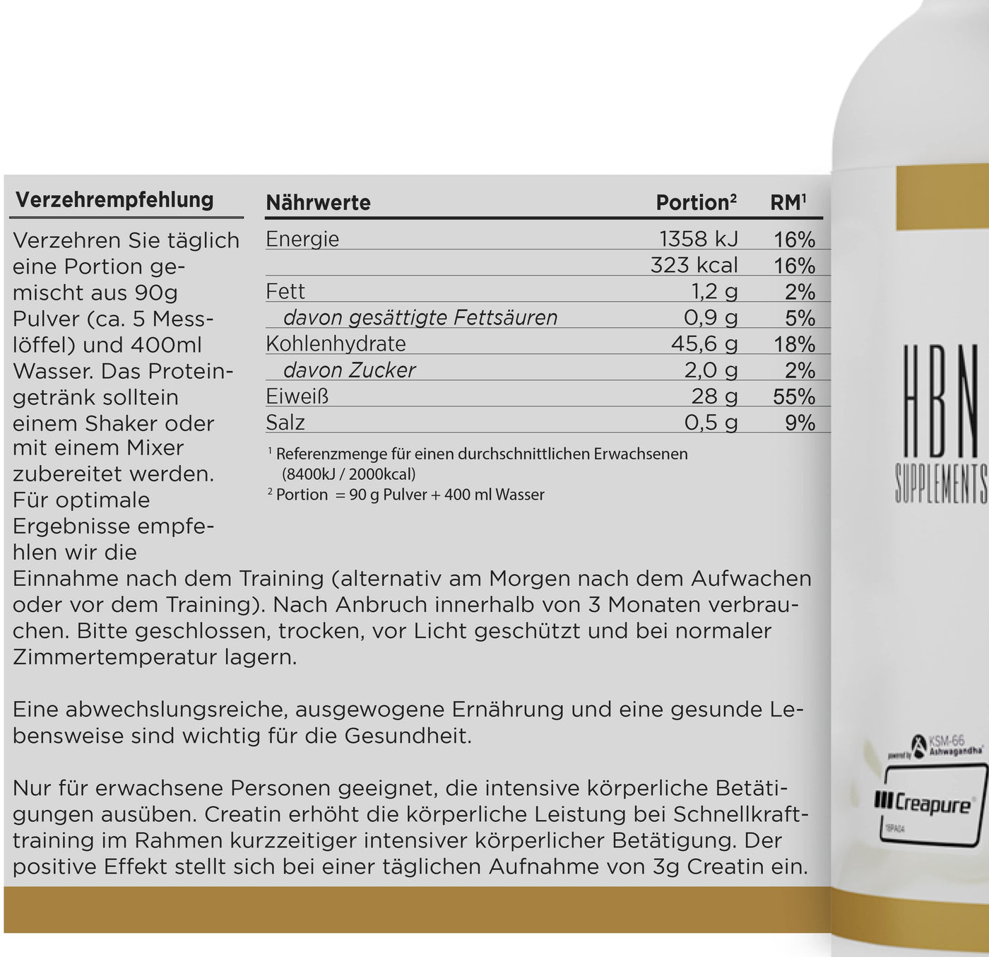HBN - Post Workout Complex - Unisex - 1350g