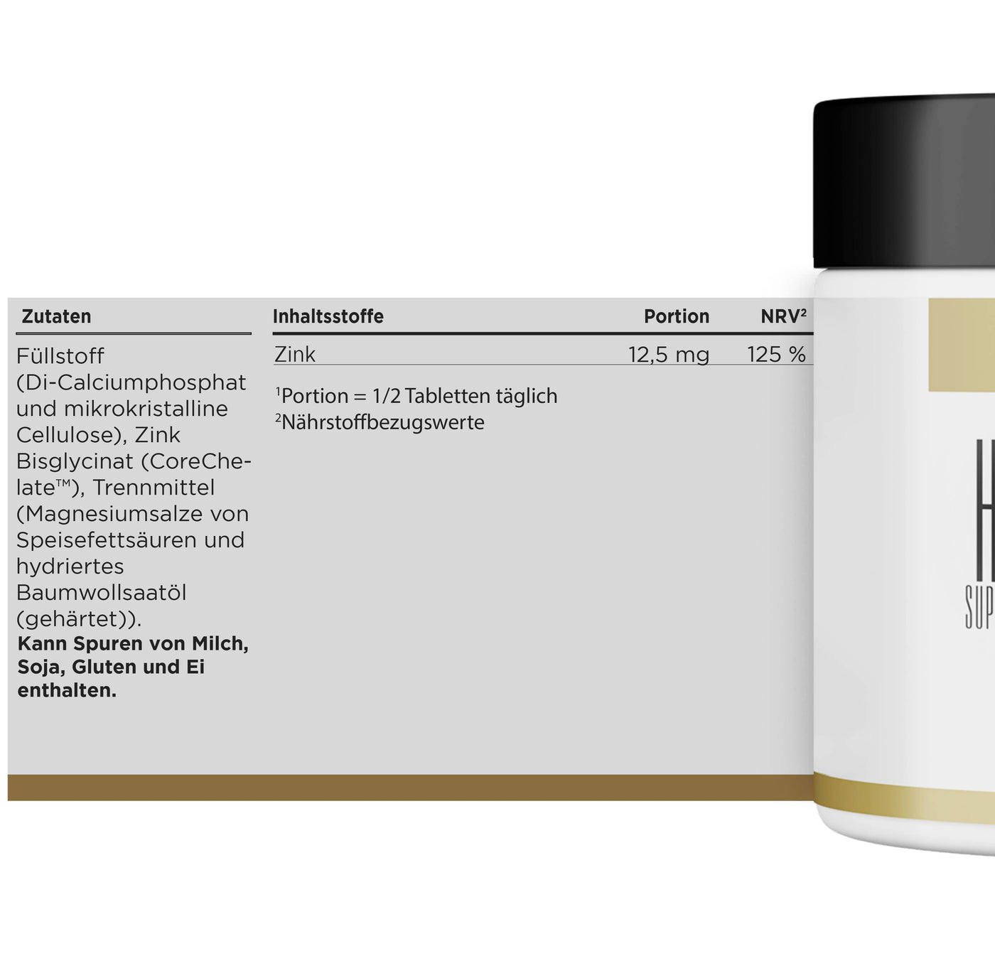 HBN Zinc Bisglycinate - 120 Tabletten